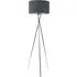 Camden Tripod Floor Lamp with Foot Switch - Charcoal, Chrome