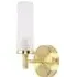 Canya LED Wall Light - Gold, Reeded Glass