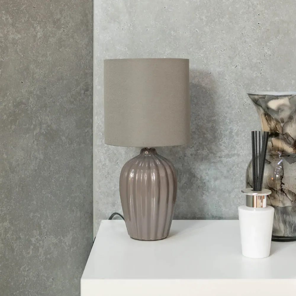 Carbone Table Lamp 2 Pack - Grey, Ceramic