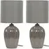 Carbone Table Lamp 2 Pack - Grey, Ceramic