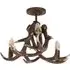 Caribou 3 Way Antler Ceiling Fitting - Brown