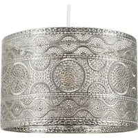 Casablanca Moroccan Pendant Shade - Silver, Chrome