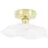 Cassia Flower LED Flush Ceiling Light - Gold, Clear Glass