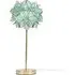 Charlie Aqua Flower Shade Table Lamp and Bulb - Gold