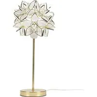 Charlie Clear Flower Shade Table Lamp and Bulb - Gold