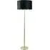 Charlie Floor Lamp with Drum Shade - Black, Velvet