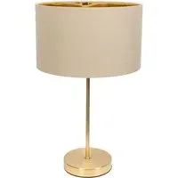 Charlie Table Lamp with Drum Shade - Gold