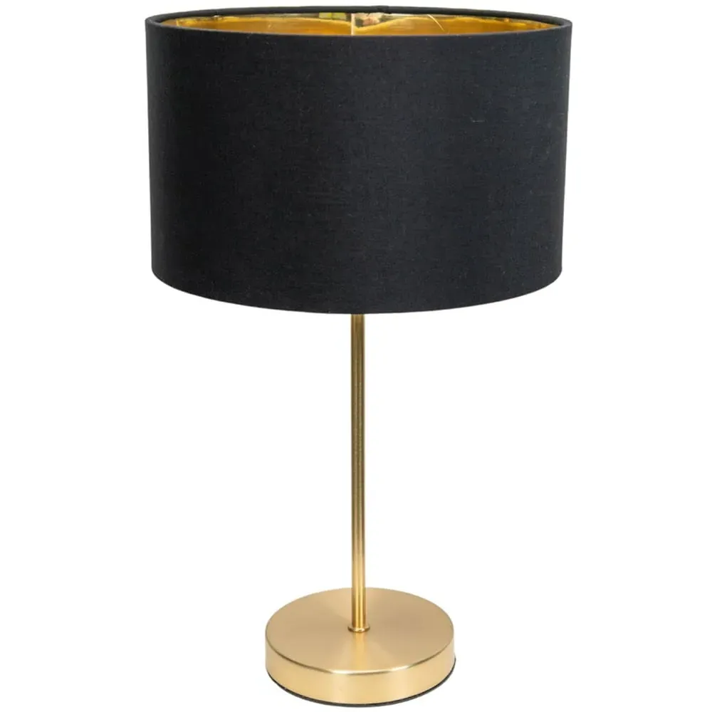 Charlie Table Lamp with Drum Shade - Gold