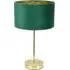 Charlie Table Lamp with Drum Shade - Gold, Velvet