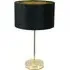 Charlie Table Lamp with Drum Shade - Gold, Velvet