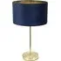 Charlie Table Lamp with Drum Shade - Gold, Velvet