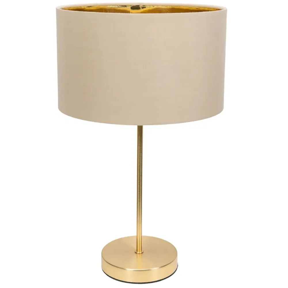 Charlie Table Lamp with Drum Shade - Gold image