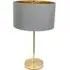 Charlie Table Lamp with Drum Shade - Grey, Gold