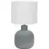 Chelsea Linen Shade LED Table Lamp - Grey, Ceramic
