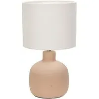 Chelsea Linen Shade LED Table Lamp - Natural, Ceramic