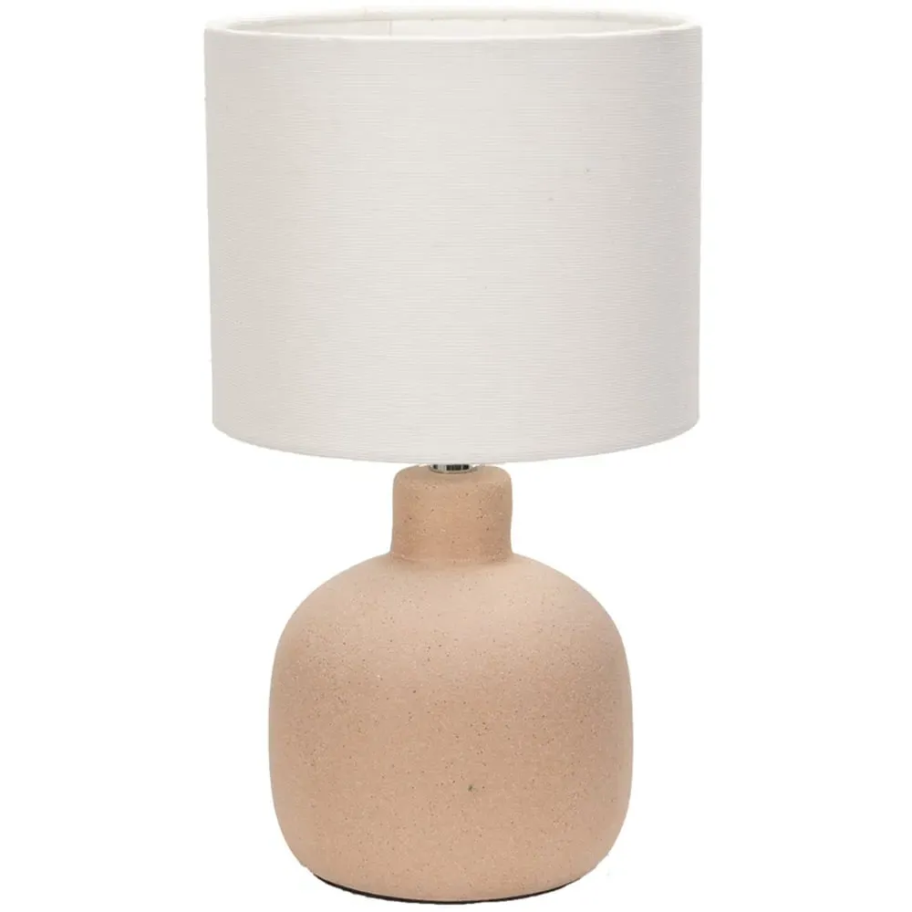 Chelsea Linen Shade LED Table Lamp - Natural, Ceramic