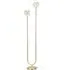 Chessy 2 Way Ribbed Glass Floor Lamp - Gold