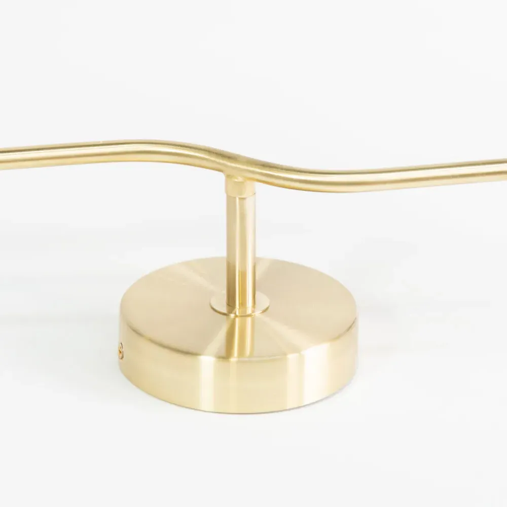 Chessy 2-Way Ribbed Glass Globe LED Ceiling Light - Gold