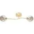 Chessy 2-Way Ribbed Glass Globe LED Ceiling Light - Gold