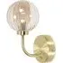 Chessy Ribbed Glass Globe Stem LED Wall Light - Gold
