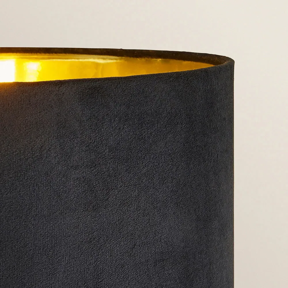 Christina Palm Leaf Floor Lamp - Black, Gold