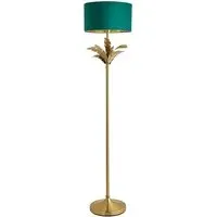 Christina Palm Leaf Floor Lamp - Green, Gold