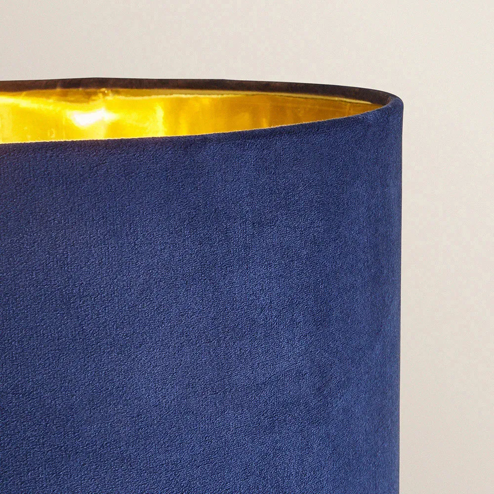 Christina Palm Leaf Floor Lamp - Navy, Gold