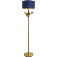 Christina Palm Leaf Floor Lamp - Navy, Gold