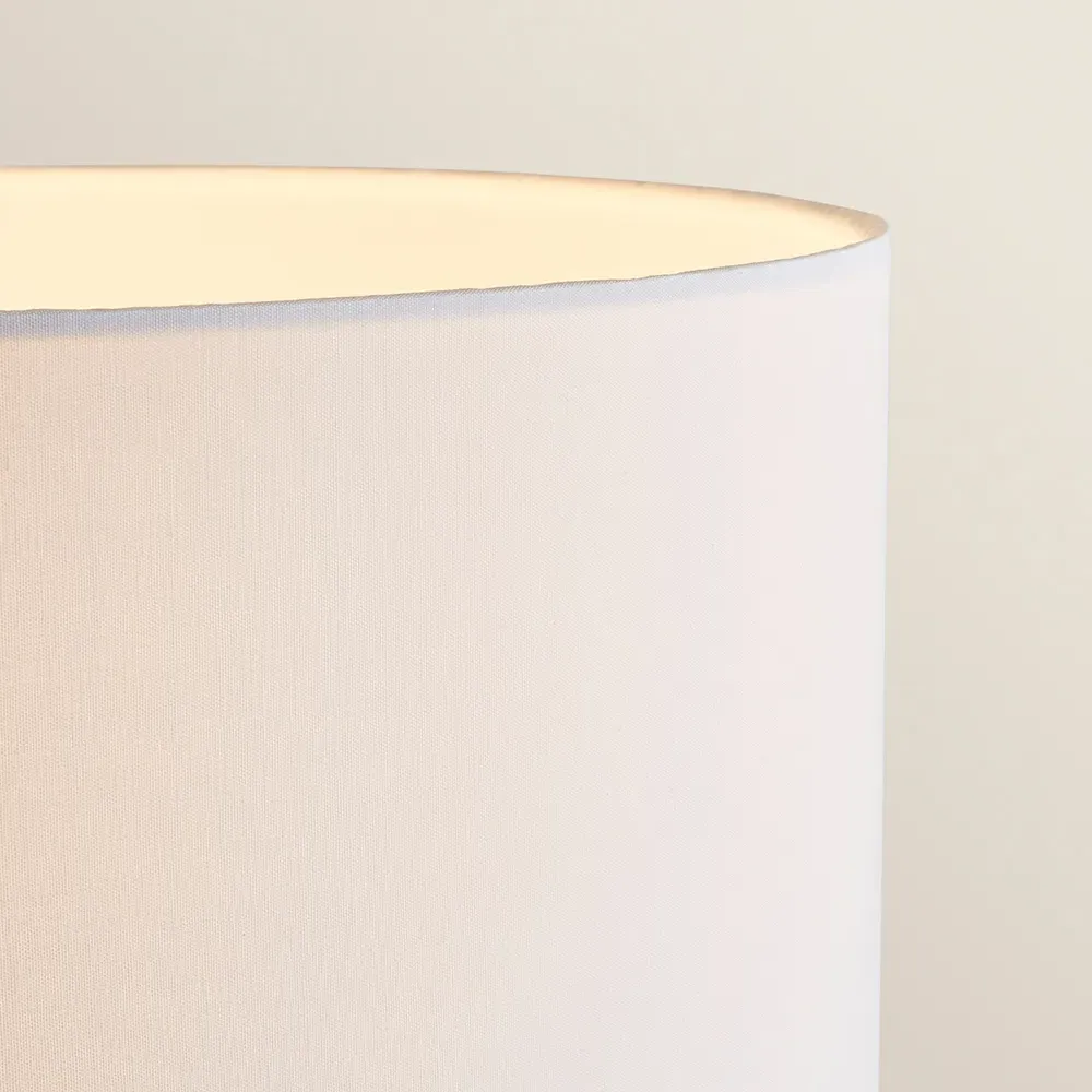 Christina Palm Leaf Floor Lamp with Bulb - White, Gold