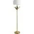 Christina Palm Leaf Floor Lamp with Bulb - White, Gold