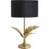 Christina Palm Leaf Table Lamp - Black, Velvet