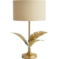 Christina Palm Leaf Table Lamp - Natural, Gold