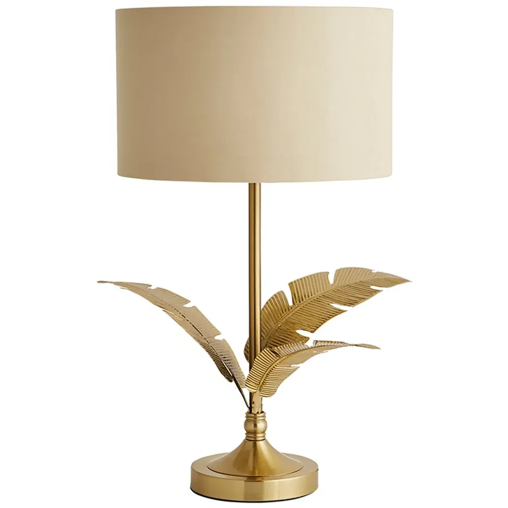 Christina Palm Leaf Table Lamp - Natural, Gold