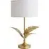 Christina Palm Leaf Table Lamp with Bulb - White, Gold