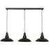 Civic 3 Drop Diner Bar LED Ceiling Pendant Light - Black