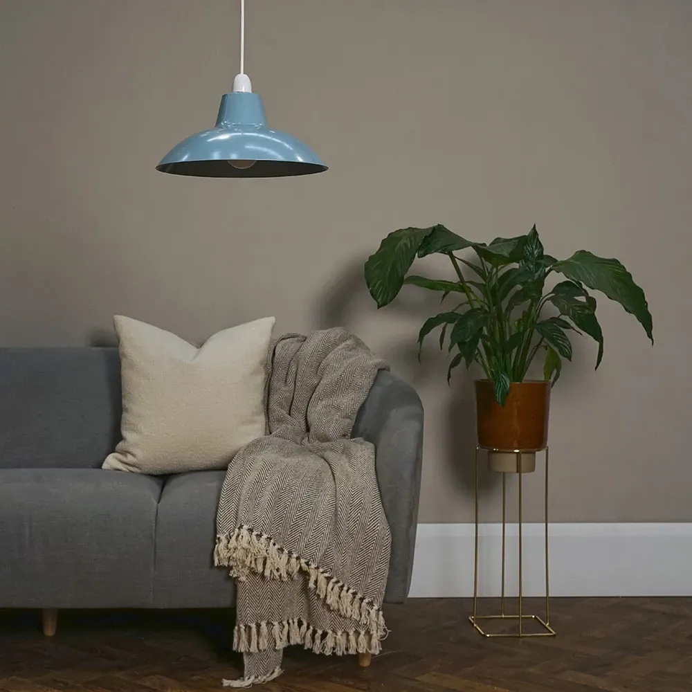 Civic Retro Pendant Light Shade - Blue