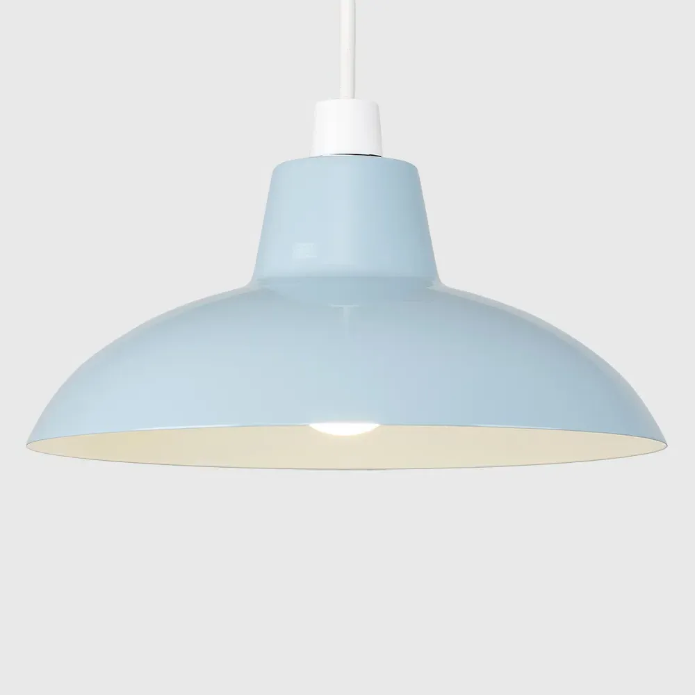 Civic Retro Pendant Light Shade - Blue