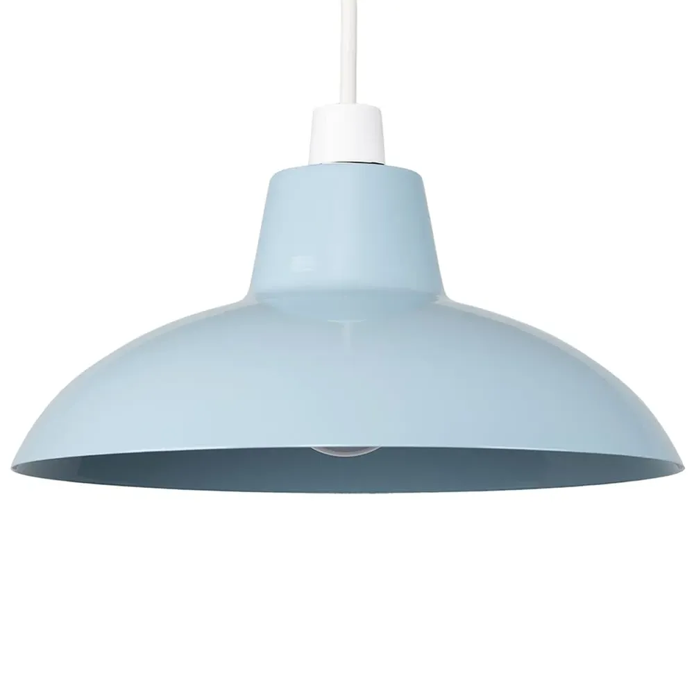 Civic Retro Pendant Light Shade - Blue image