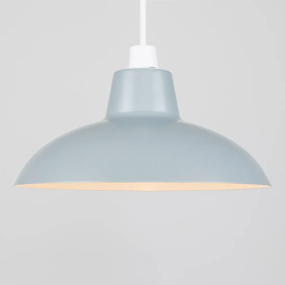 Civic Retro Pendant Light Shade - Silver