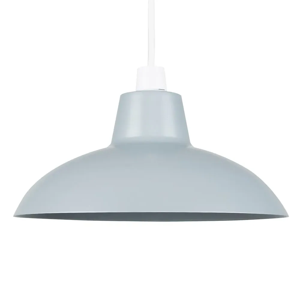 Civic Retro Pendant Light Shade - Silver