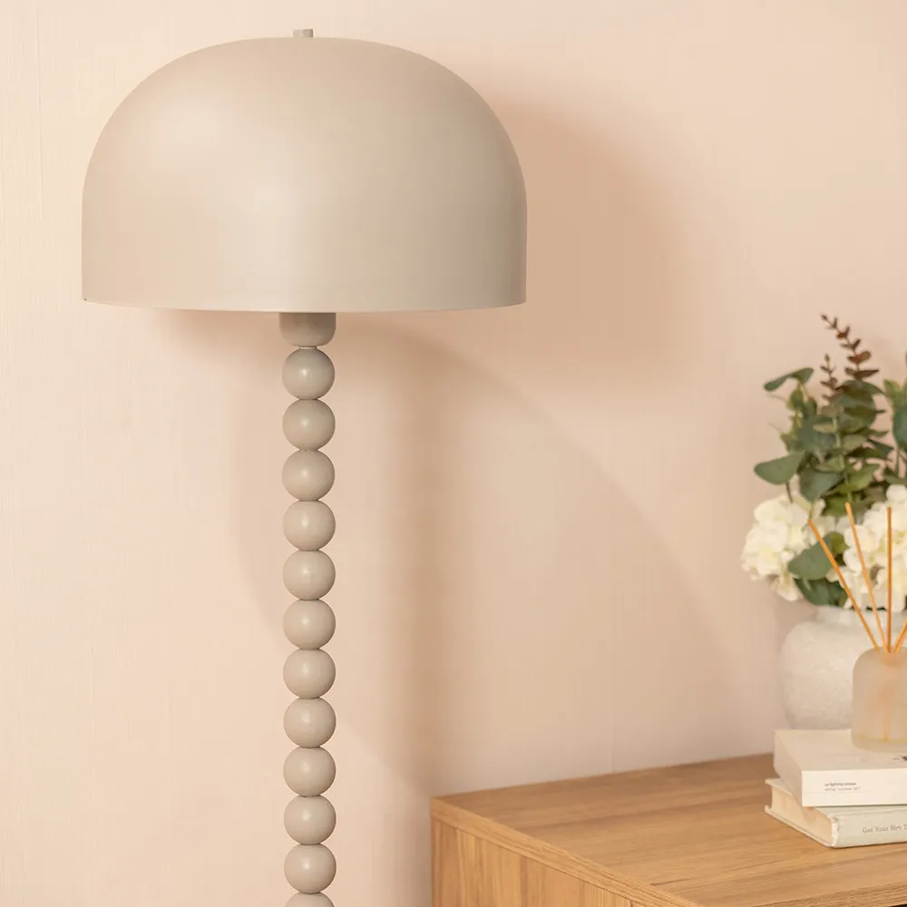 Clement Mushroom LED Floor Lamp - Grey, Metal