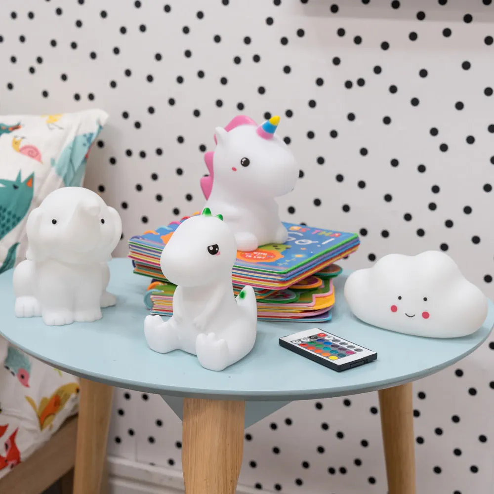 Cloud LED Nightlight with Remote - White