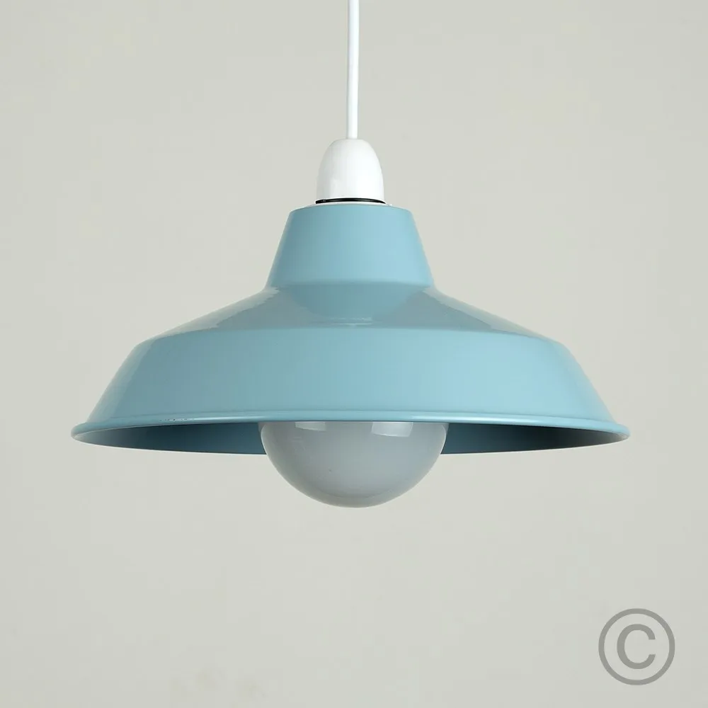 Colby Ceiling Pendant Light Shade - Blue, Metal
