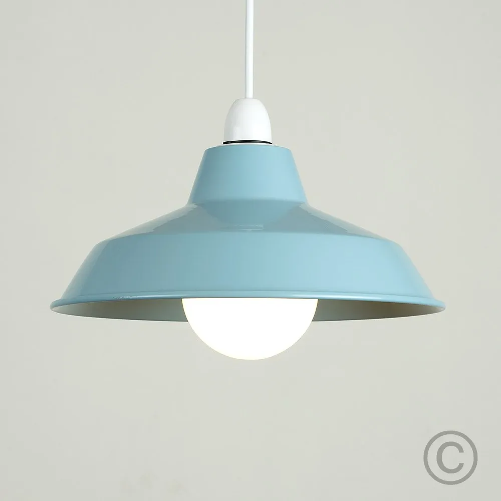 Colby Ceiling Pendant Light Shade - Blue, Metal