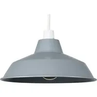Colby Ceiling Pendant Light Shade - Grey, Metal