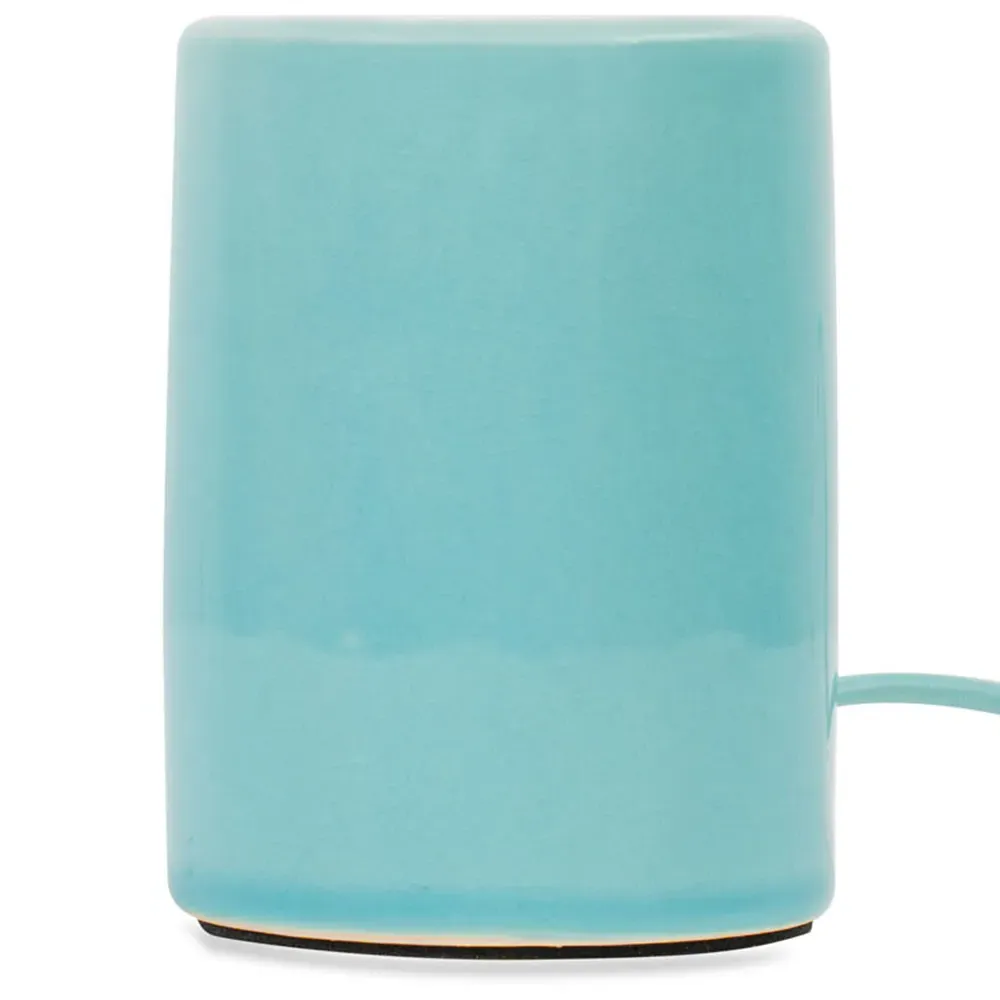 Compact Teal LED Table Lamp - Green, Ceramic