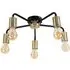 Connell 5 Light Ceiling Fitting - Antique Brass, Matt Black