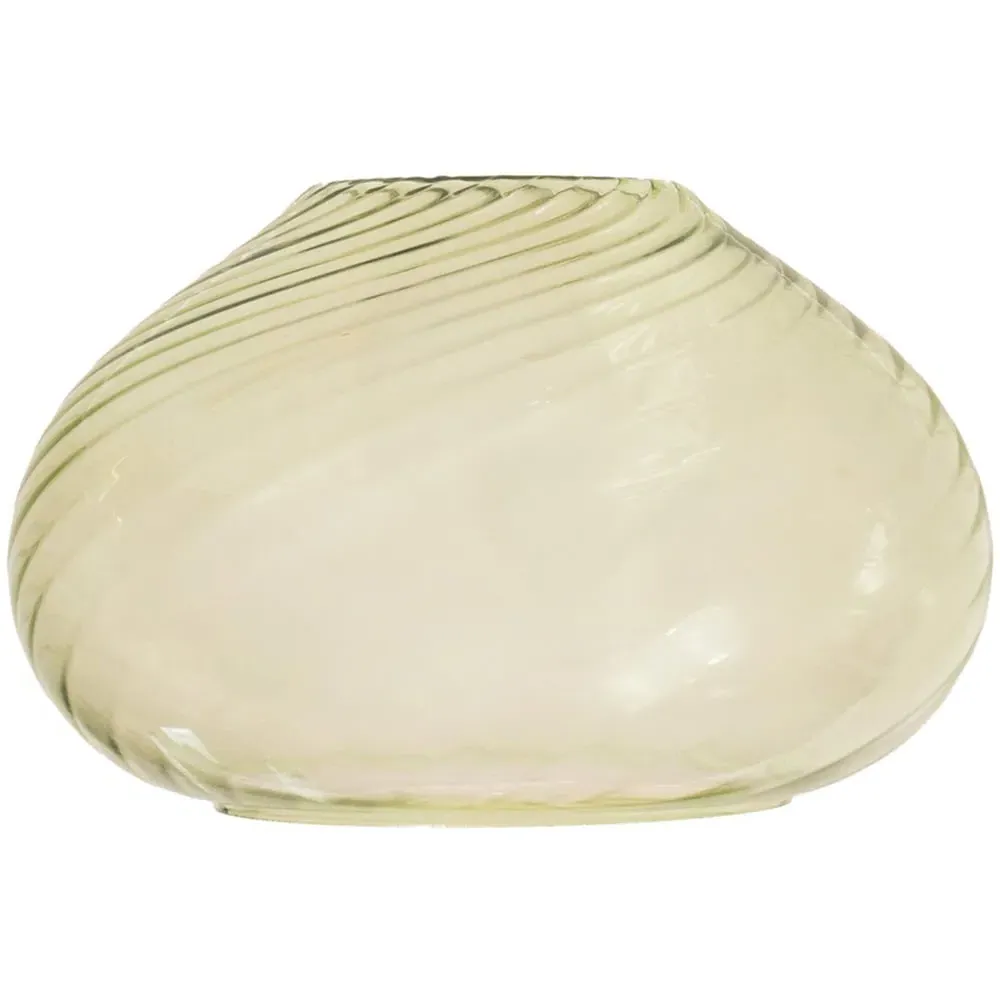 Corinne Spiral Bulbous Pendant Lamp Shade - Green, Glass