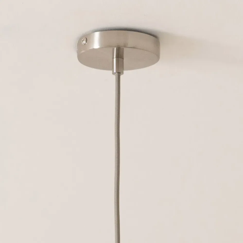 Corinne Twill Green Glass LED Ceiling Pendant Light - Chrome