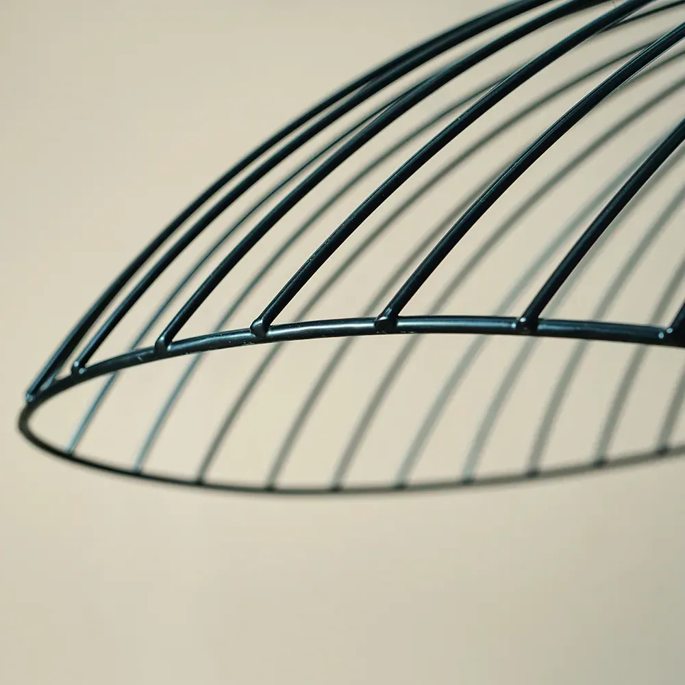 Covelas Wavy Wire Pendant Light Shade - Black